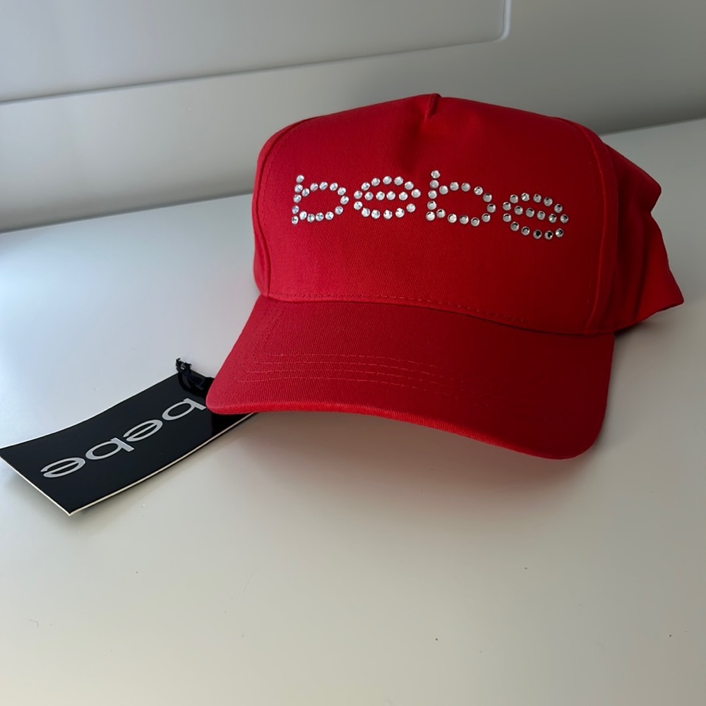 Red women’s Bebe cap new with tags